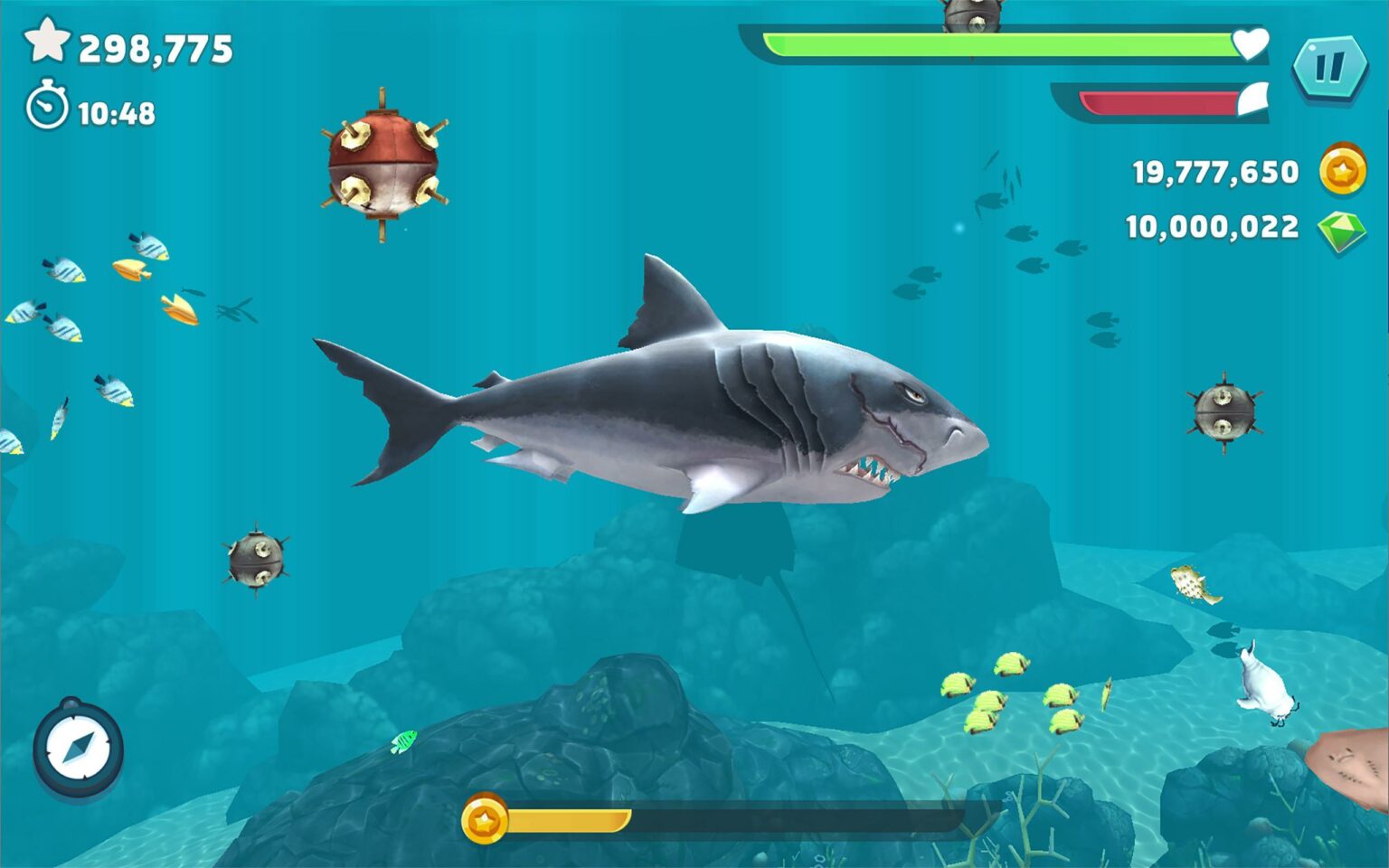 Взломанный hungry shark world
